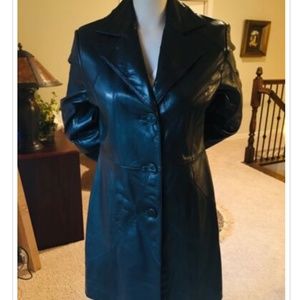 NWT GUESS Black Lambskin 3/4 Coat, Size M